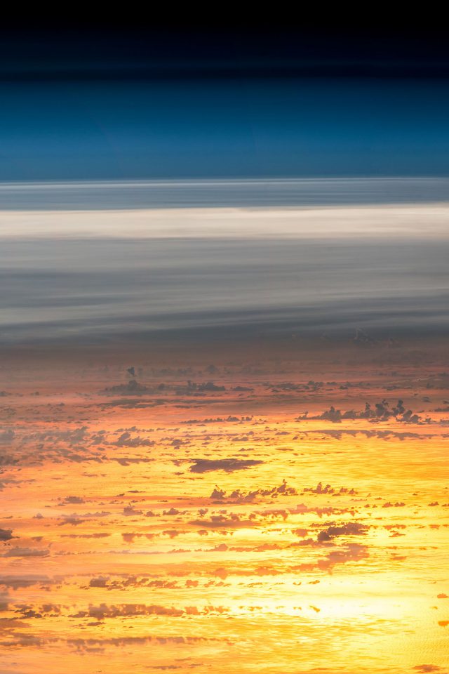 Sunset Sky From Space Art Earthview Illustration Android wallpaper