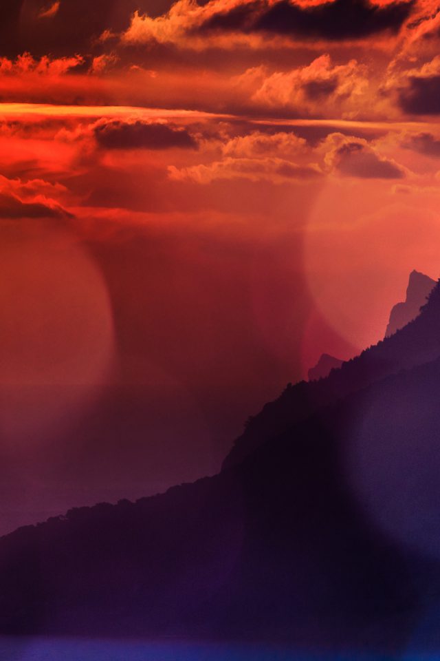 Sunshine Sea Flare Bokeh Mountain Palma Sky Afternoon Nature Android wallpaper