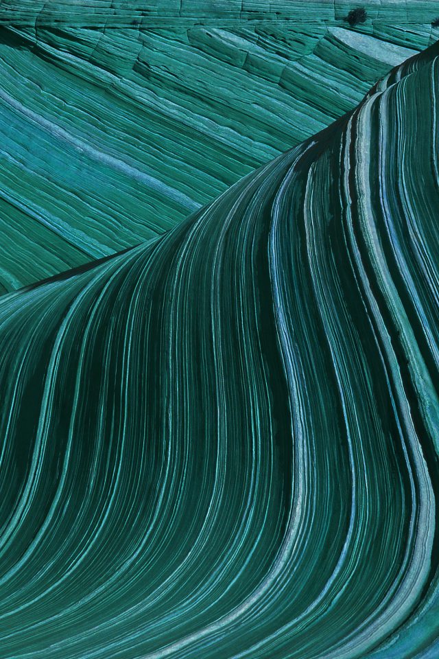 Swirling Patterns Wave Green Mountain Nature Android wallpaper