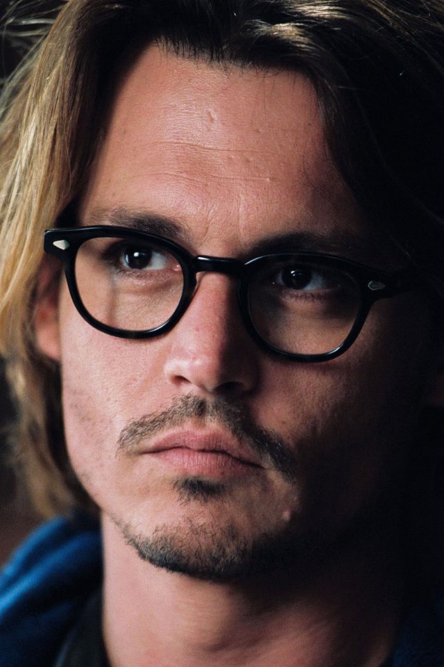 Wallpaper Johnny Depp Glass Film Actor Face Android wallpaper