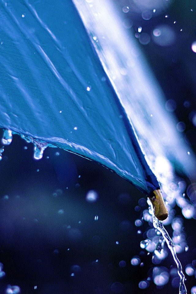 Water Umbrella Nature Android wallpaper