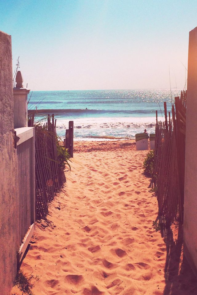 Way To Sea Sand Ocean Beach Nature Flare Android wallpaper