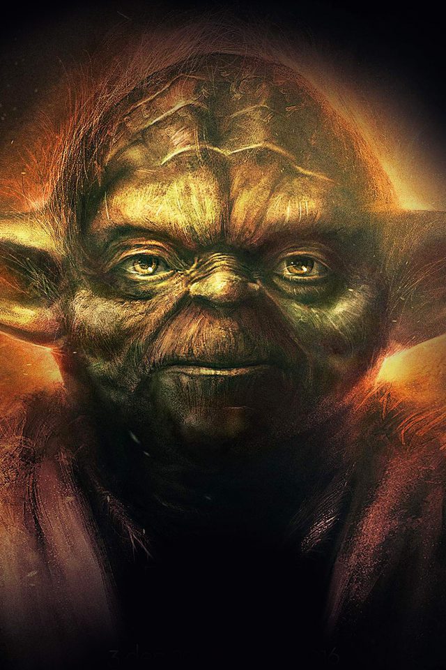 Yoda Starwars Art Dark Illlust Film Poster Android wallpaper