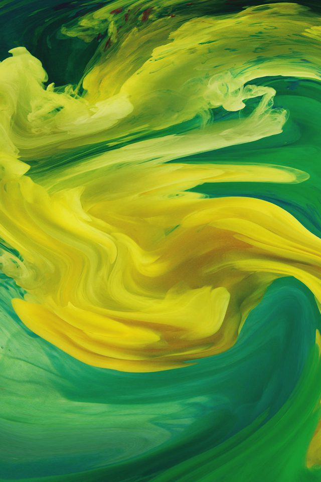 Hurricane Swirl Abstract Art Paint Green Pattern Android wallpaper