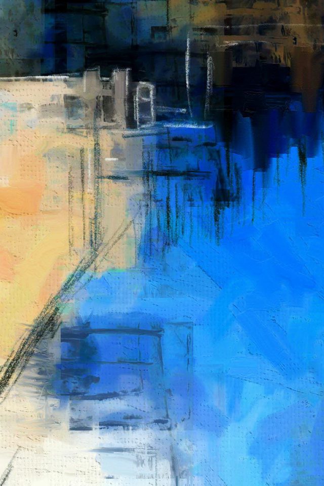 Paint Art Blue Illust Diet Abstract Android wallpaper