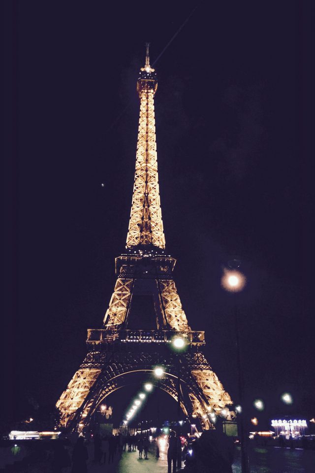 Paris City Art Night France Eiffel Tower Android wallpaper