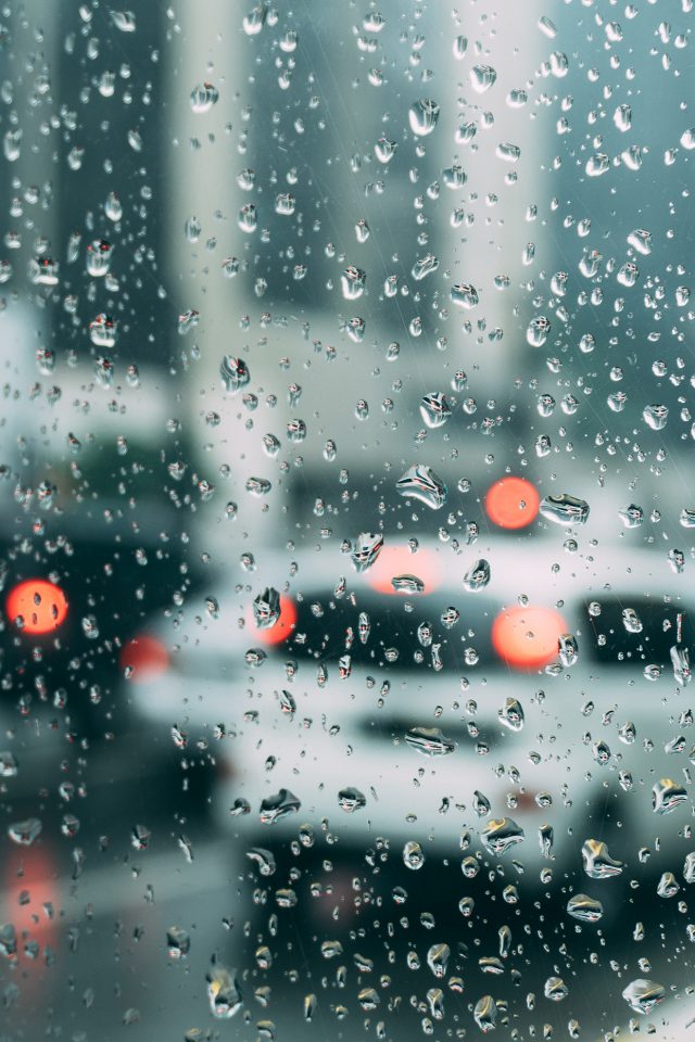 Rain Window Bokeh Art Car Sad Android wallpaper