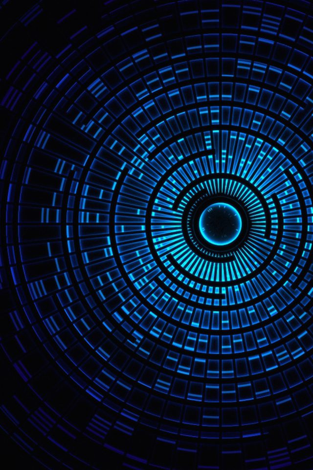 Circle Hole Blue Abstract Pattern Android wallpaper