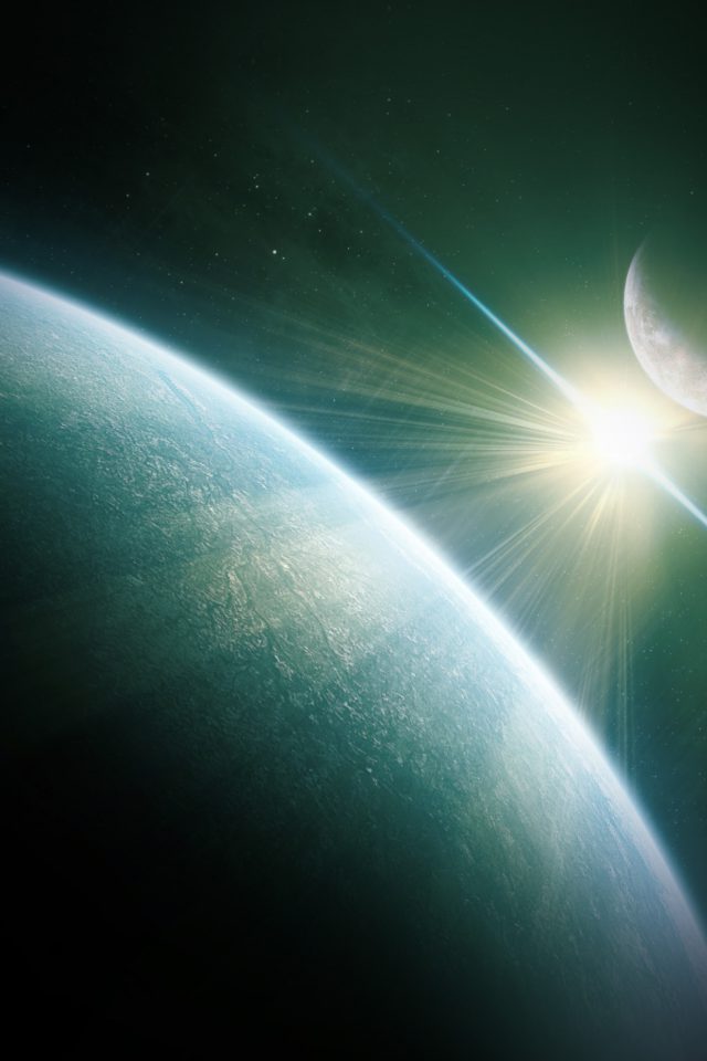 Dark Space World Earth Star Android wallpaper