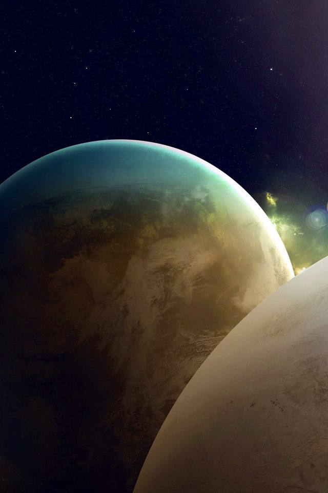 Flare Space Art Dark Planet Nasa Beautiful Android wallpaper