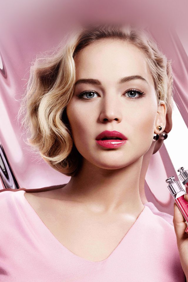 Jennifer Lawrence Pink Model Celebrity Lips Android wallpaper