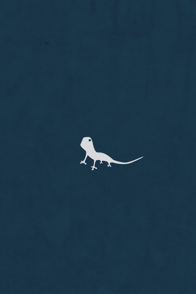 Lizard Blue Animal Minimal Simple Art Android wallpaper