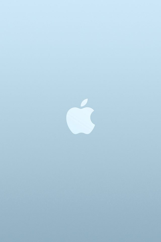 Logo Apple Blue White Minimal Illustration Art Android wallpaper