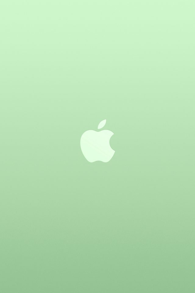 Logo Apple Green White Minimal Illustration Art Color Android wallpaper