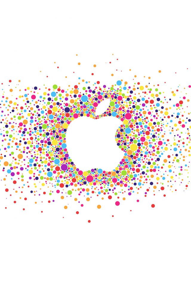 Logo Art Apple Rainbow Minimal Android wallpaper
