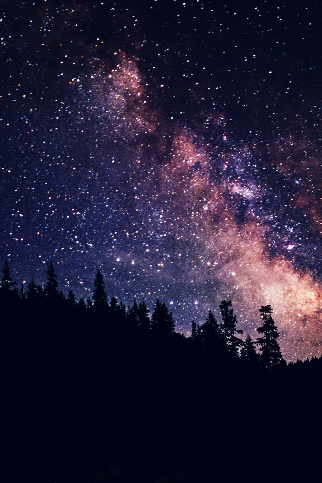 Night Sky Dark Space Milkyway Star Nature Android wallpaper