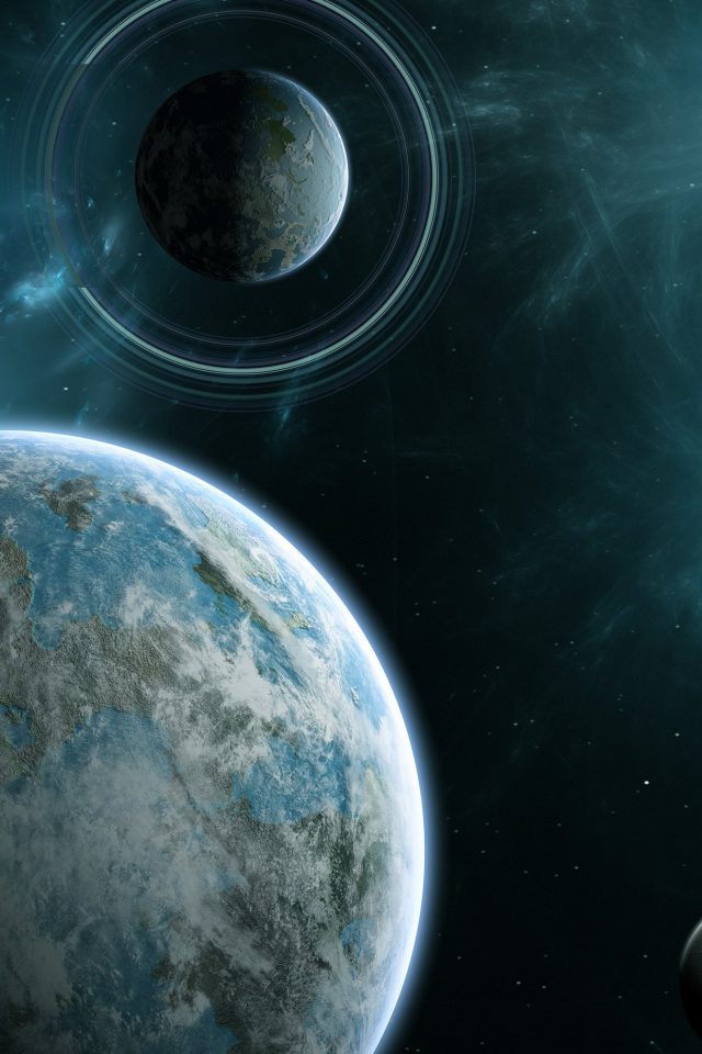 Planet Space Star Odyssey Art Android wallpaper