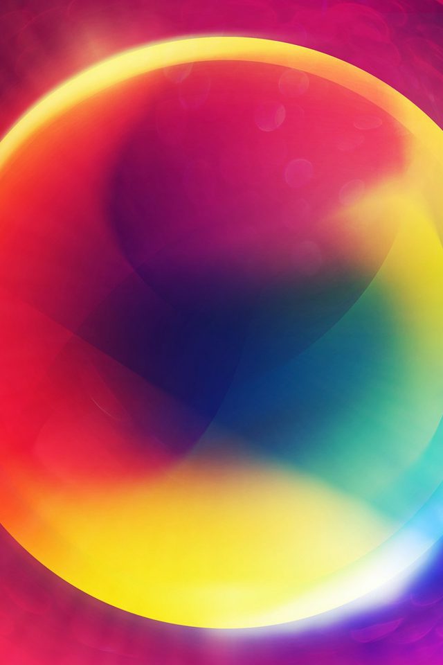 Rainbow Circle Color Digital Abstract Art Pattern Android wallpaper