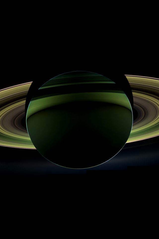 Saturn Far Space Nature Dark Android wallpaper