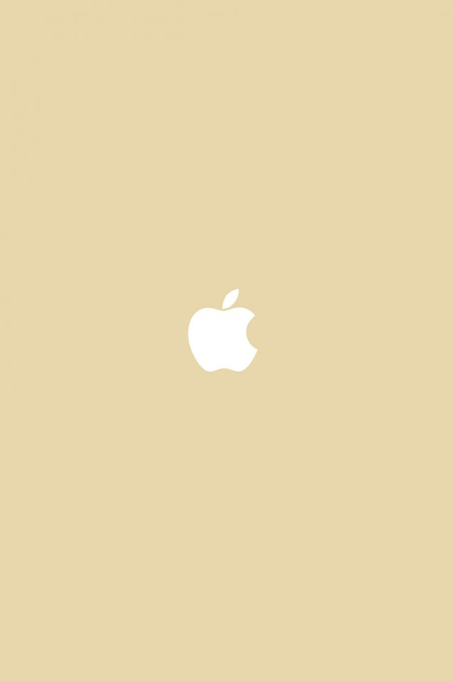 Simple Apple Logo Gold Minimal Android wallpaper
