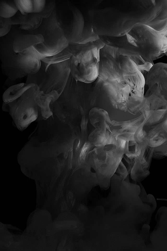 Smoke Dark Bw Abstract Fog Art Illust Android wallpaper