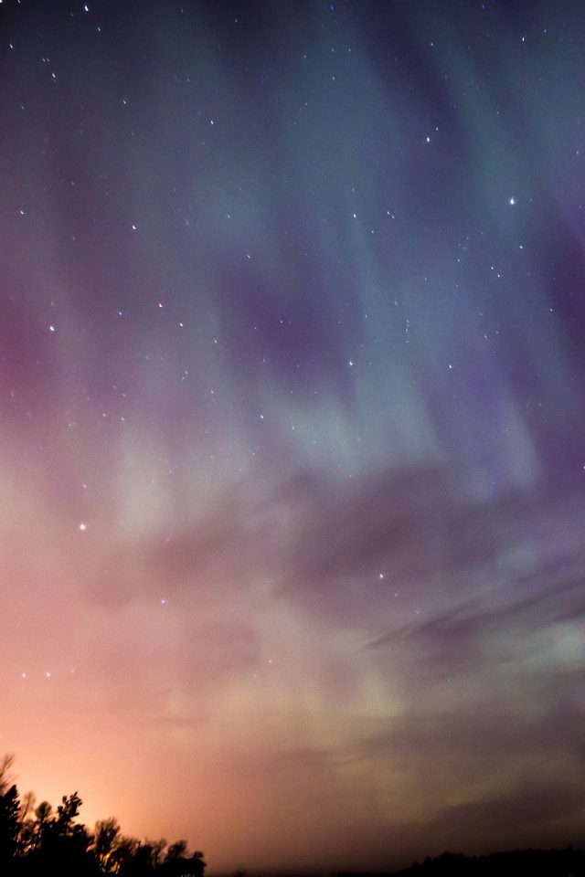Space Aurora Night Sky Android wallpaper