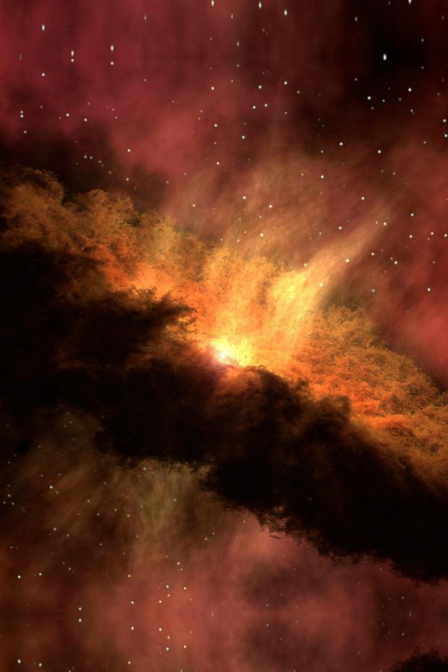 Space Red Nebula Star Awesome Android wallpaper