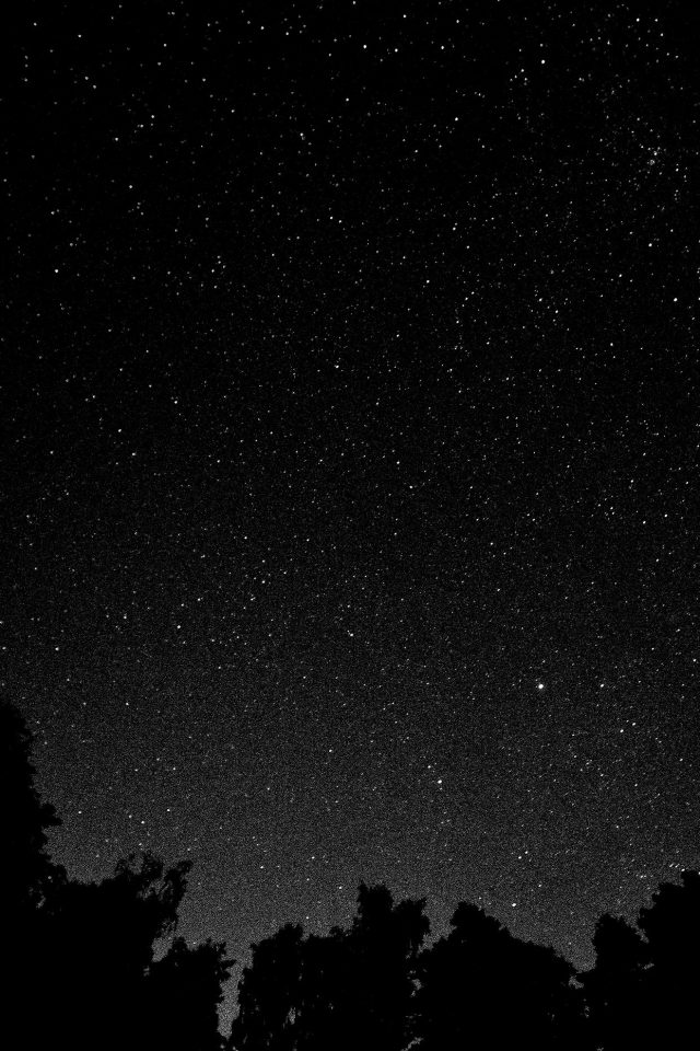 Starry Night Sky Star Galaxy Space White Black Android wallpaper