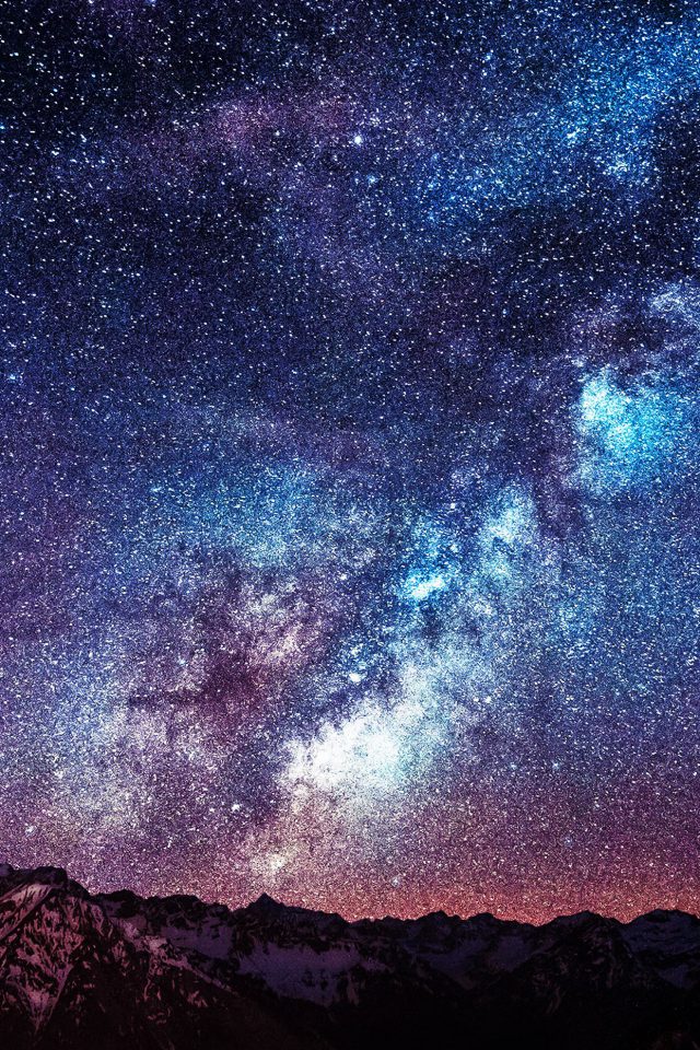 Wallpaper Amazing Milkyway Space Mountain Red Android wallpaper
