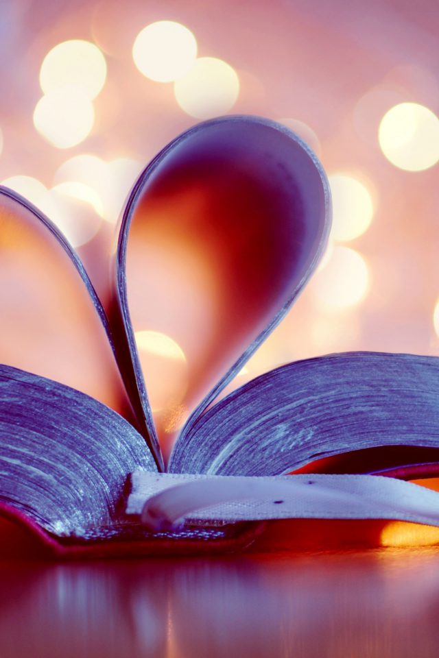 Book Love Heart Bokeh Android wallpaper