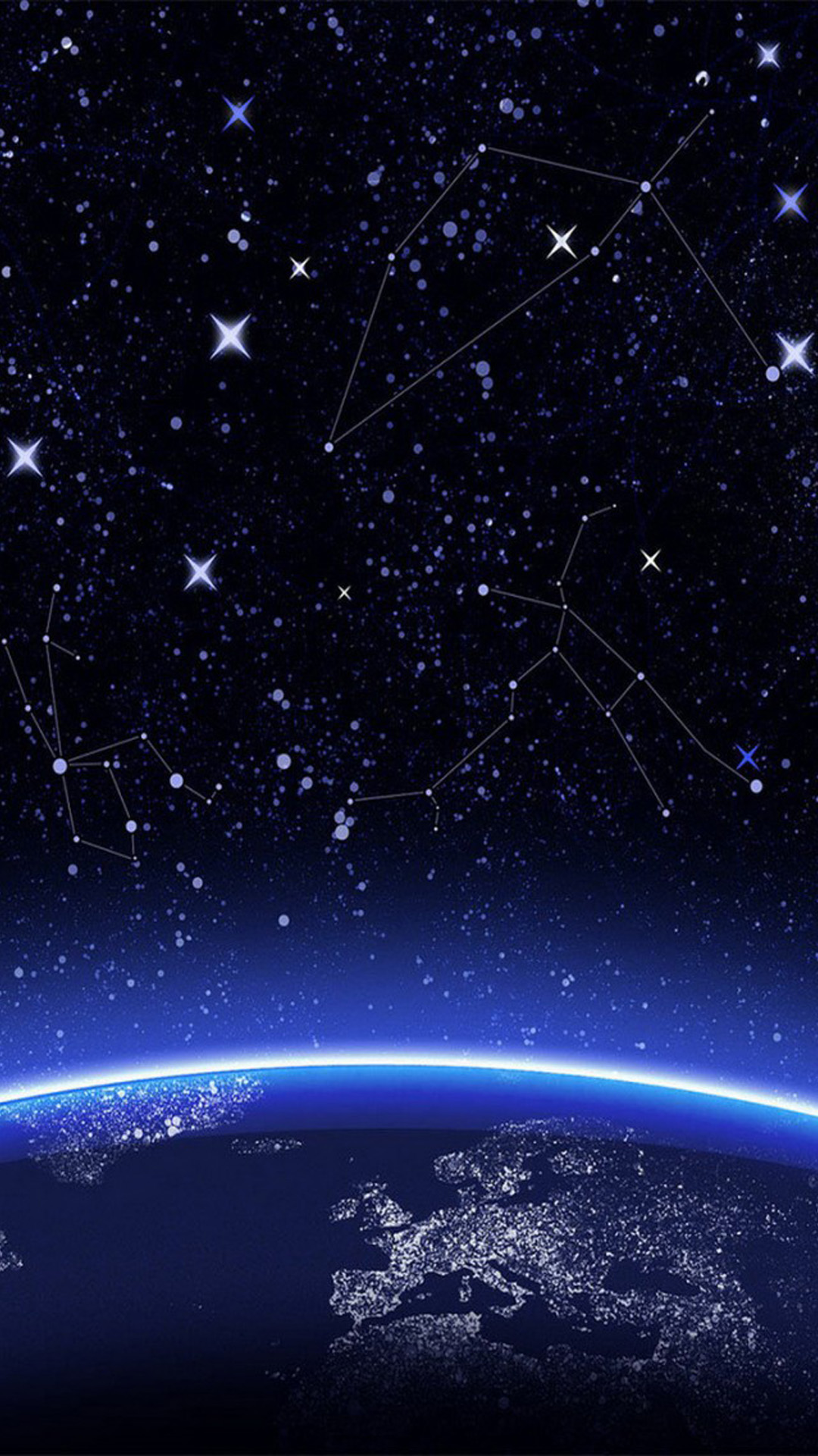 Constellation space Android wallpaper