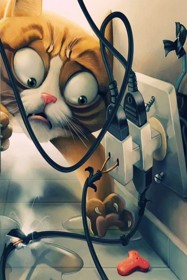 Cat Art Android wallpaper