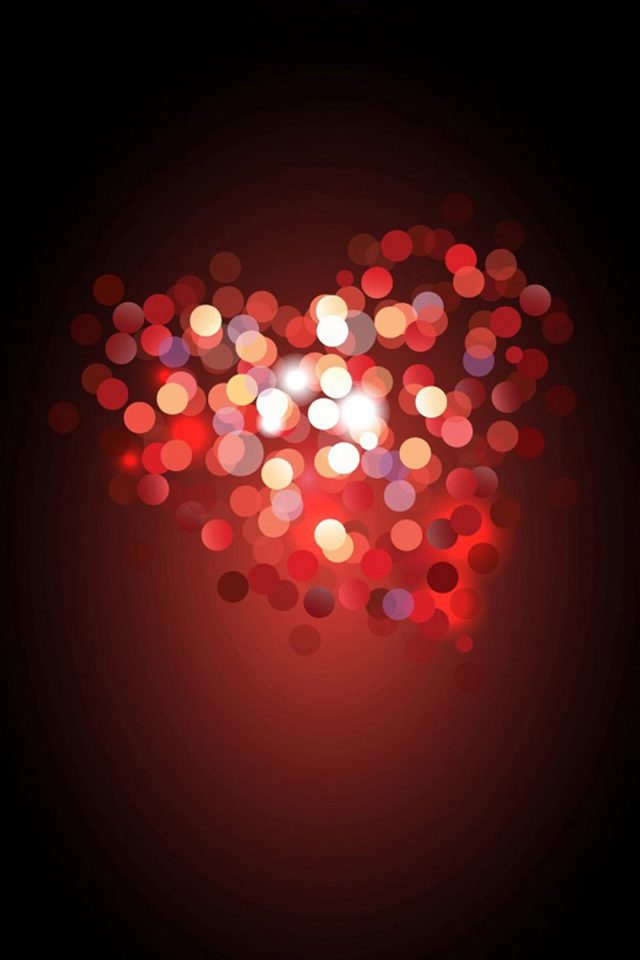 Love Heart Bokeh Android wallpaper