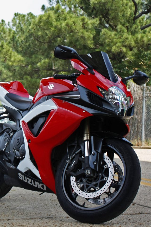 Red Suzuki Motorcycle Android wallpaper