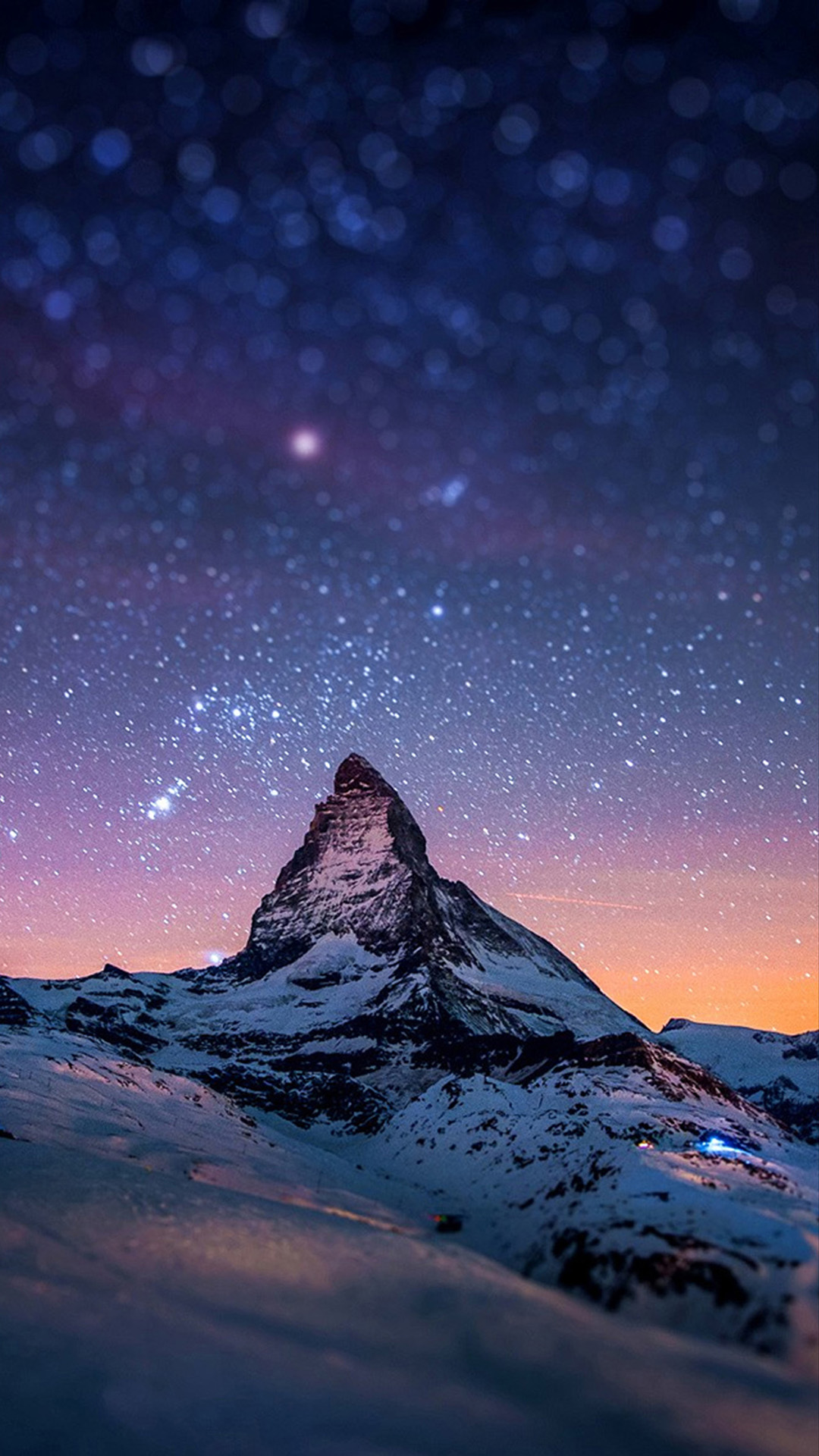 Nightsky Mountain Android wallpaper