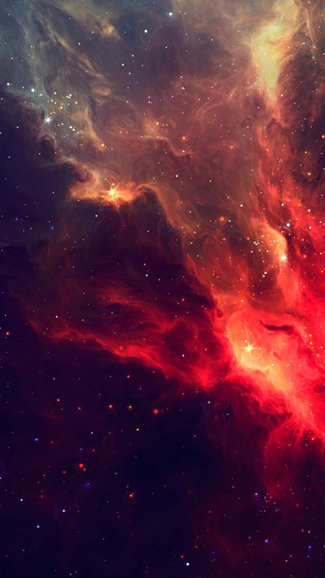 Wonderful Shiny Starry Nebula Cloudy Space Android wallpaper