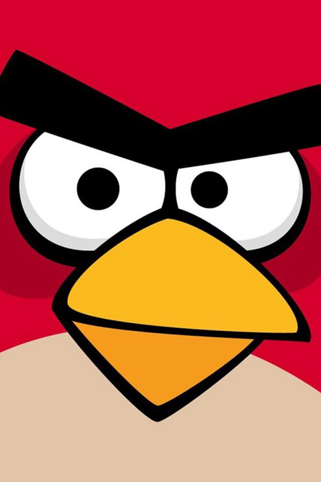Angry Bird Closeup Red Android wallpaper