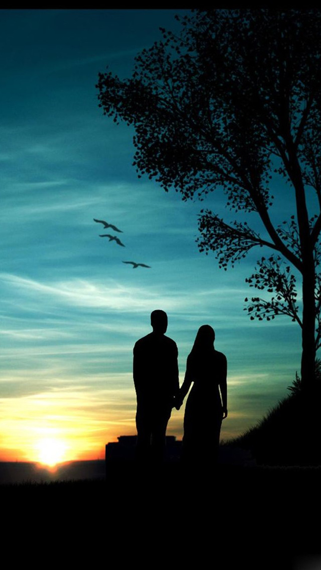 Couple at Sunset Android wallpaper - Android HD wallpapers
