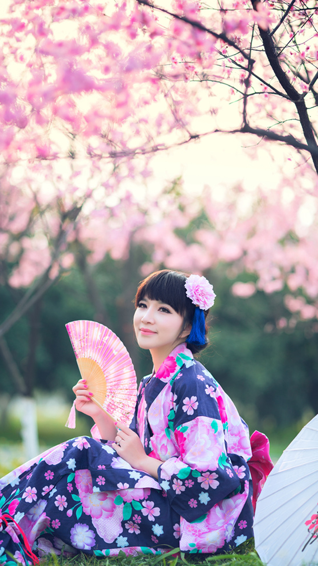 Sakura Season Japanese Girl Japan Android wallpaper