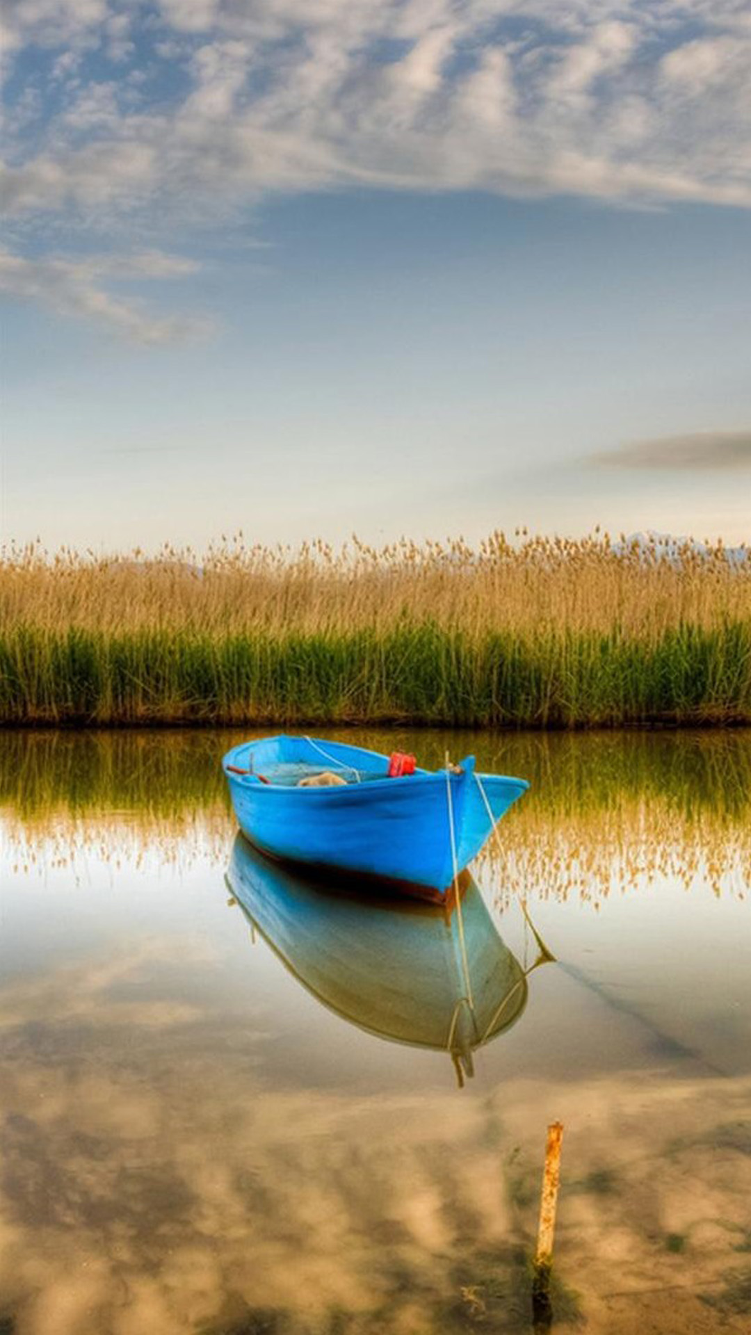 Blue Boat Android wallpaper - Android HD wallpapers
