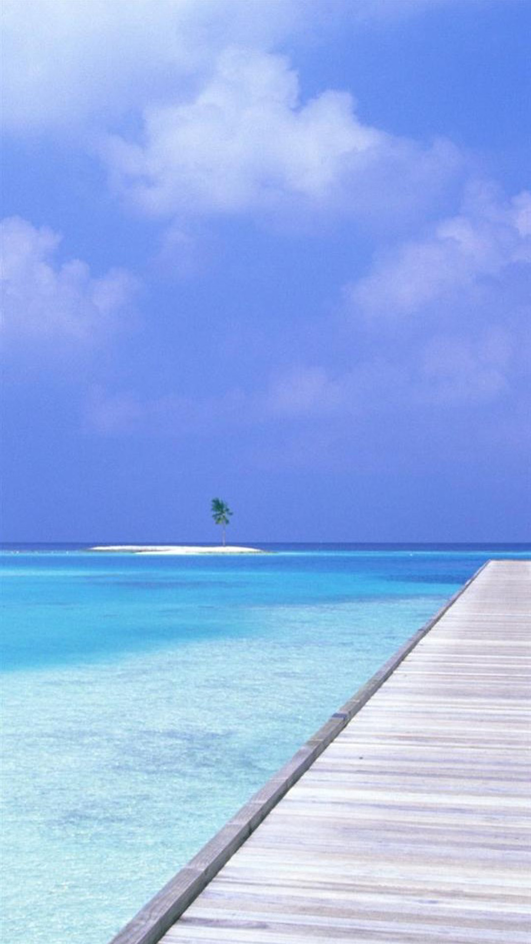 Tropical Island on Beach Android wallpaper