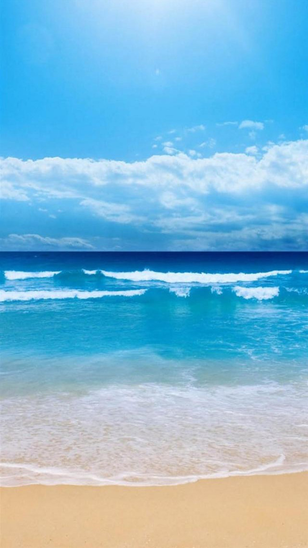 White Beaches and Blue Sky Android wallpaper