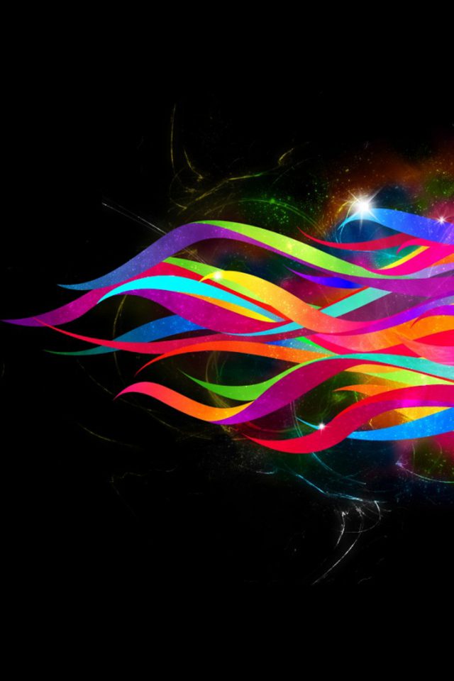 Colorful abstract lines Android wallpaper