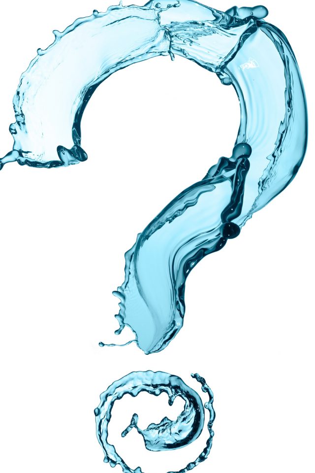 Creative Water question mark Android wallpaper