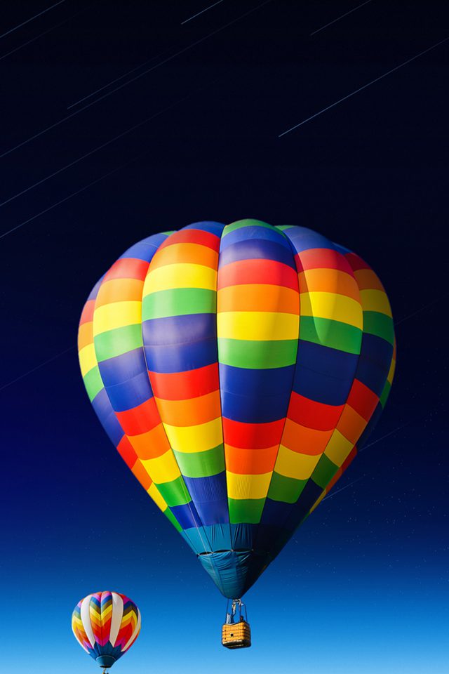nice-colored-hot-air-balloon Android wallpaper
