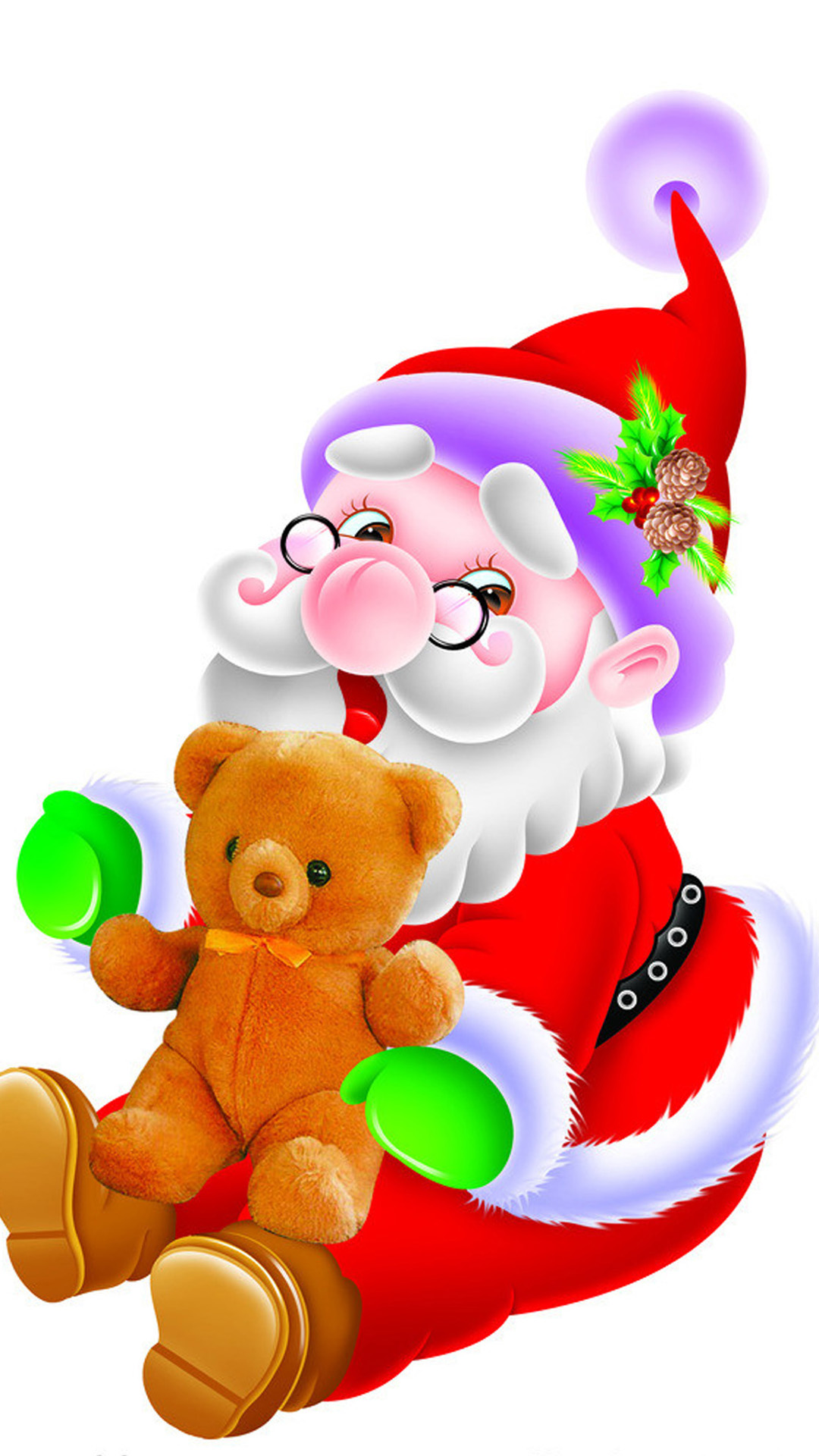 Happy Santa Claus Android wallpaper