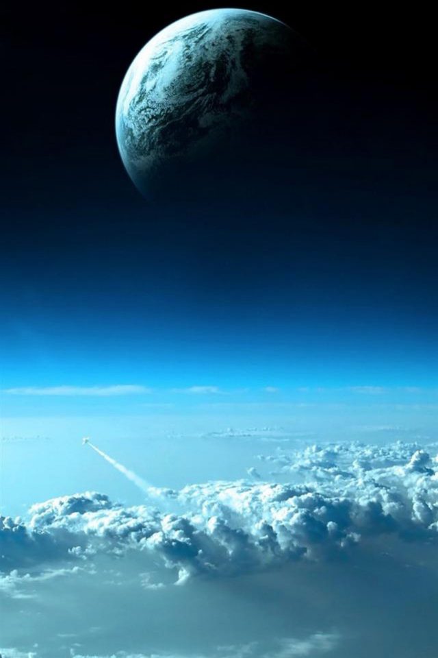 Beautiful Blue Space Android wallpaper