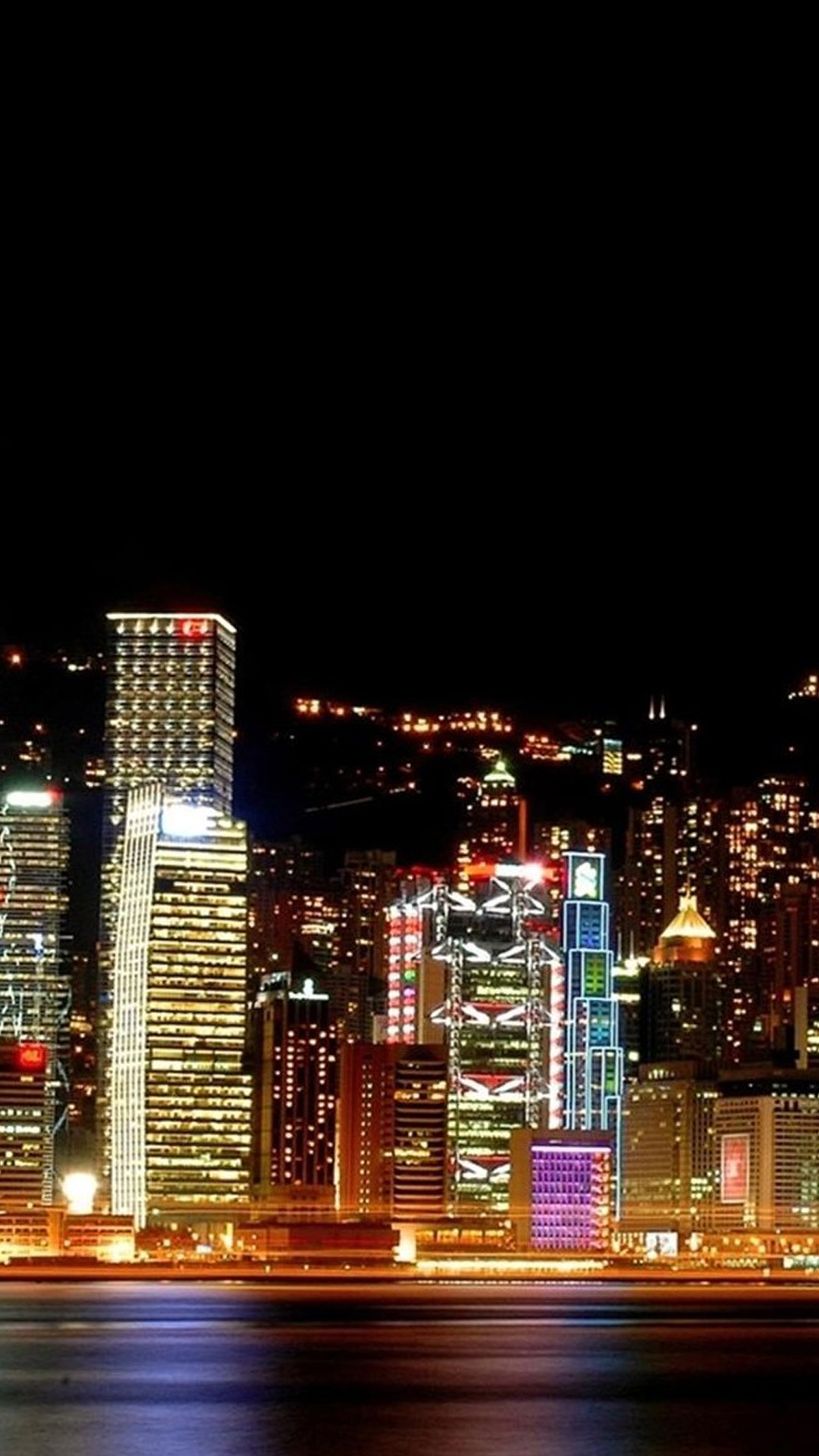 Hong Kong At Night 2 Android wallpaper
