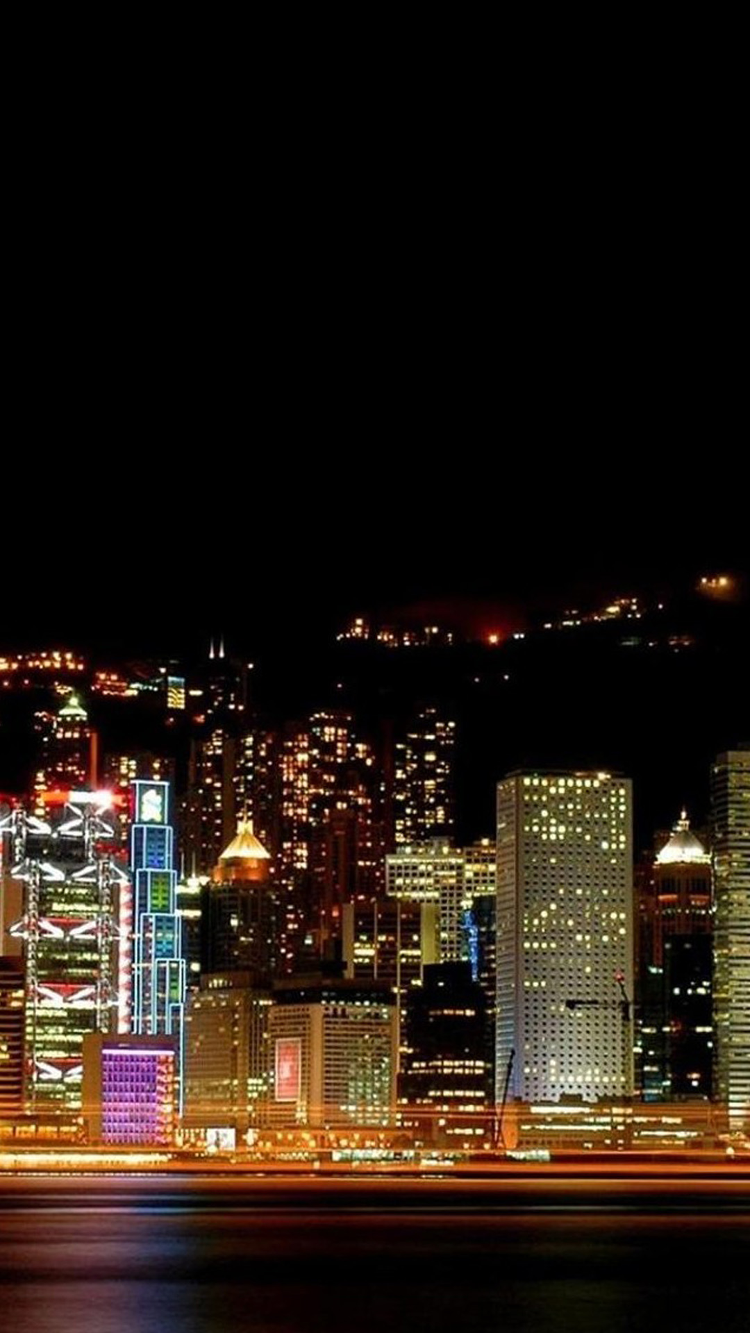Hong Kong At Night Android wallpaper