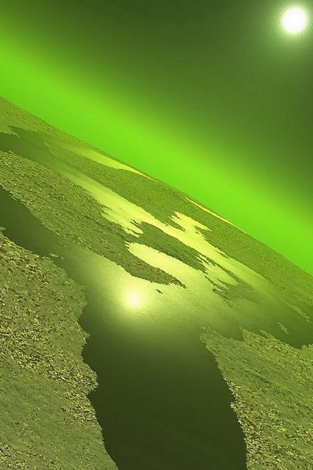 Planet Green Space Android wallpaper